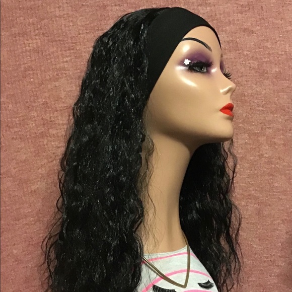 Back in stock Beautiful Curly Affordable Headband Wig Synthetic Any Occasion For - Picture 4 of 8